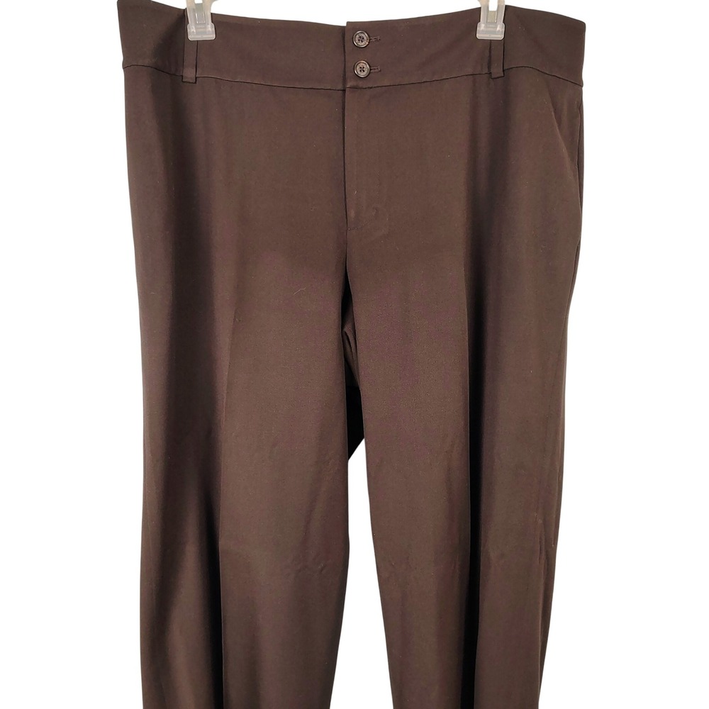 Lauren Ralph Lauren Brown Wide Leg Dress Pants Womens 18W Plus Size Professional